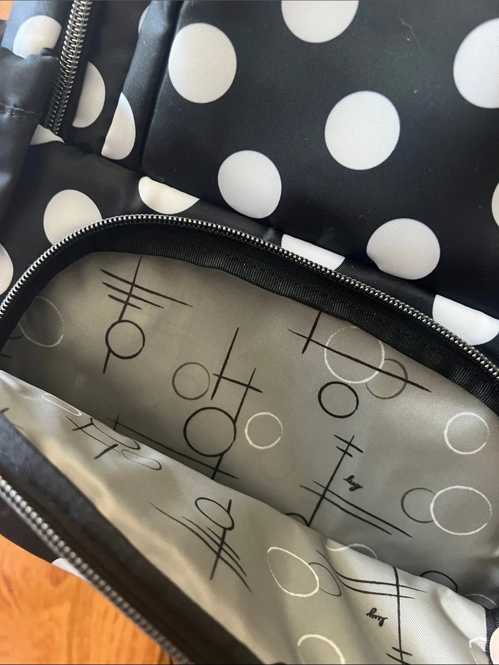 Black Polka Dot Women’s Backpack
